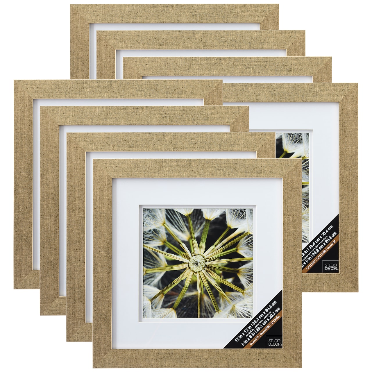8 Pack: Champagne Wall Frame with Double Mat, Gallery by Studio Décor®